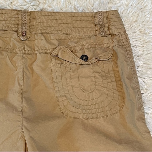 Eastern Mountain Sports Womens Size 8 Hiking Capri Pants Zipper Pockets Mustard - Picture 9 of 9